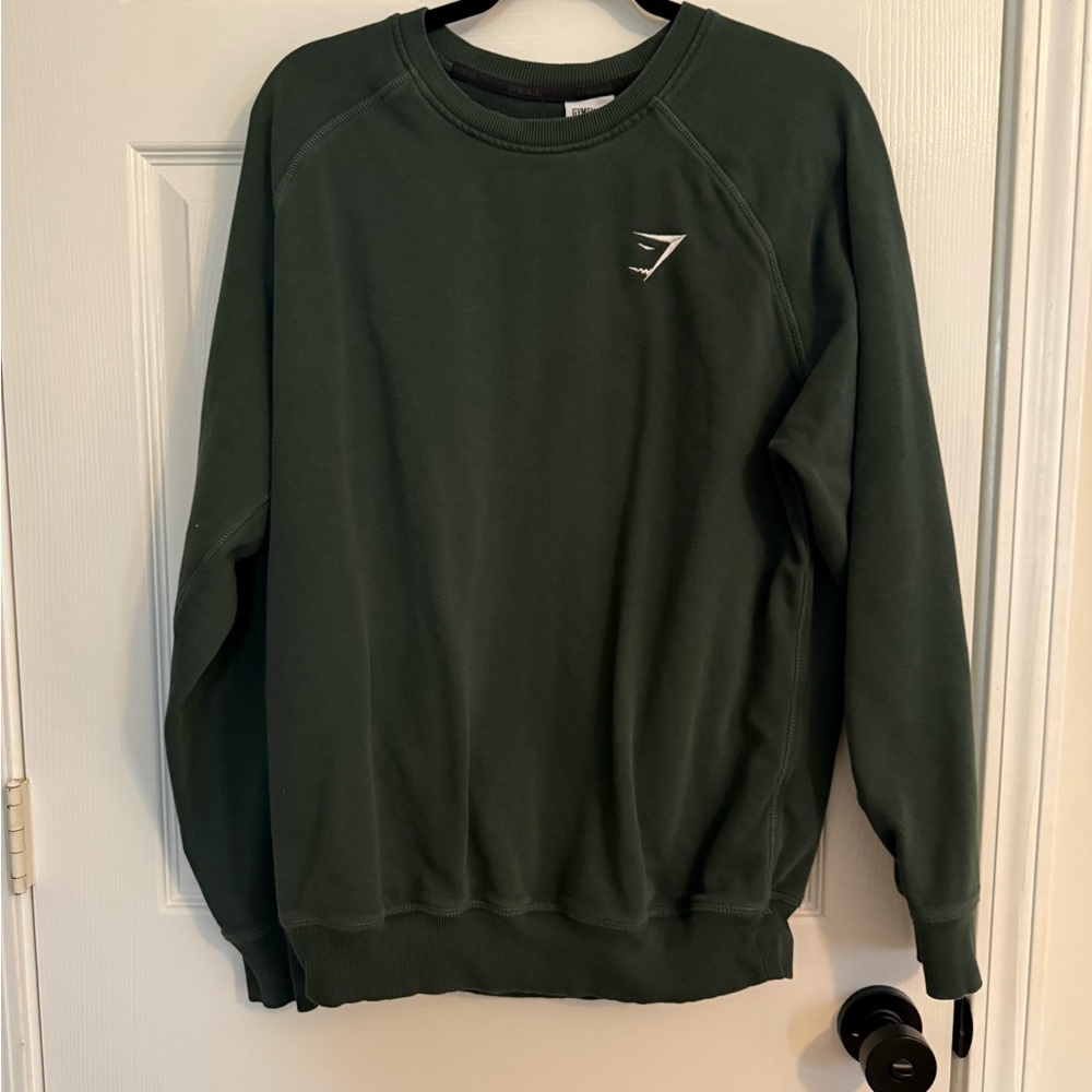 Gymshark Men's Dark Green Crewneck Sweater